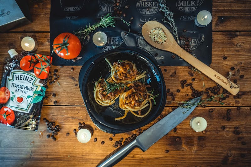 Spaghetti Bolognese with rich meat sauce at Marcos